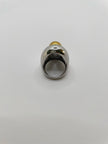 Koketso Mixed Metal Open Pearl Silohoutte Ring