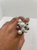 Shongi Metal & Pearl Balls Adjustable Ring