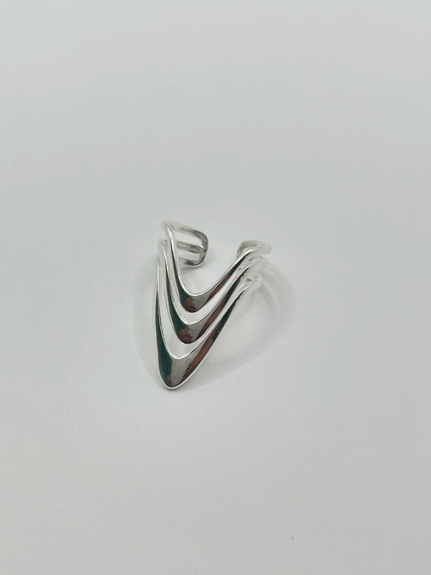 Thando Silver Sculptural Stacking Ring Set