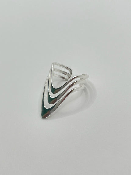 Thando Silver Sculptural Stacking Ring Set