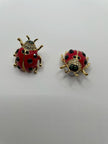 Monique Gold & Red Oversized Embellished Studs