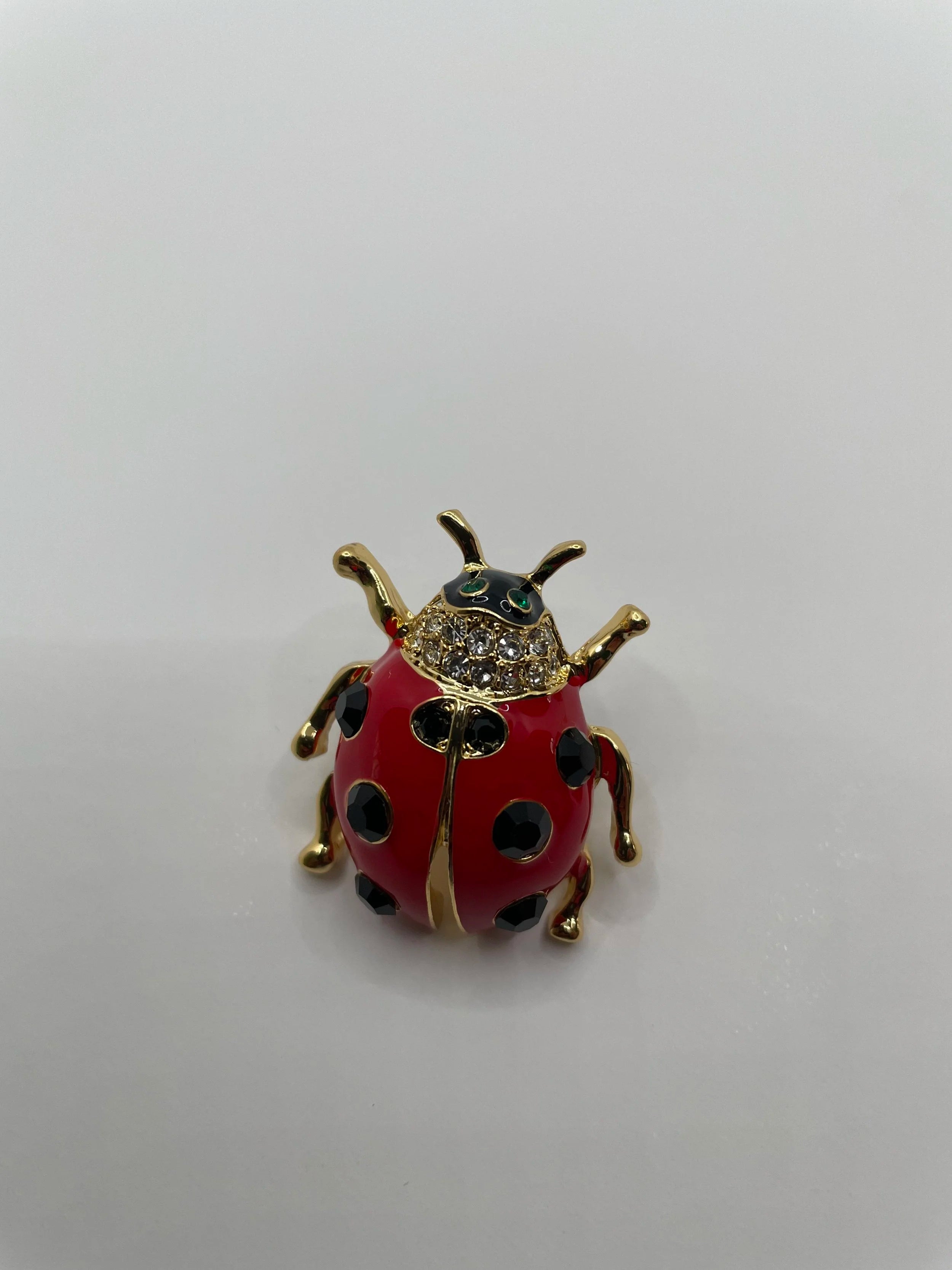 Monique Gold & Red Oversized Embellished Studs
