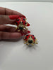 Monique Gold & Red Oversized Embellished Studs