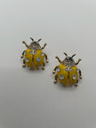 Monique Gold & Yellow Oversized Embellished Studs