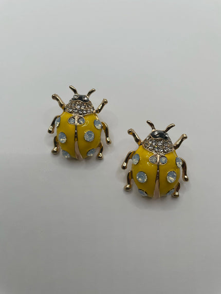 Monique Gold & Yellow Oversized Embellished Studs