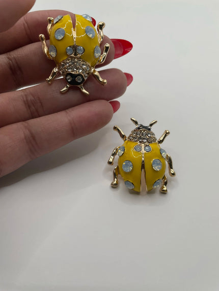 Monique Gold & Yellow Oversized Embellished Studs