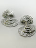Minny Silver Textured Shell Drop Earrings