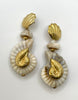 Sibongile Gold & Cream Conch Drop Earrings