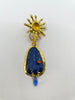 Nqobile Gold & Blue Nez Embellished Earrings