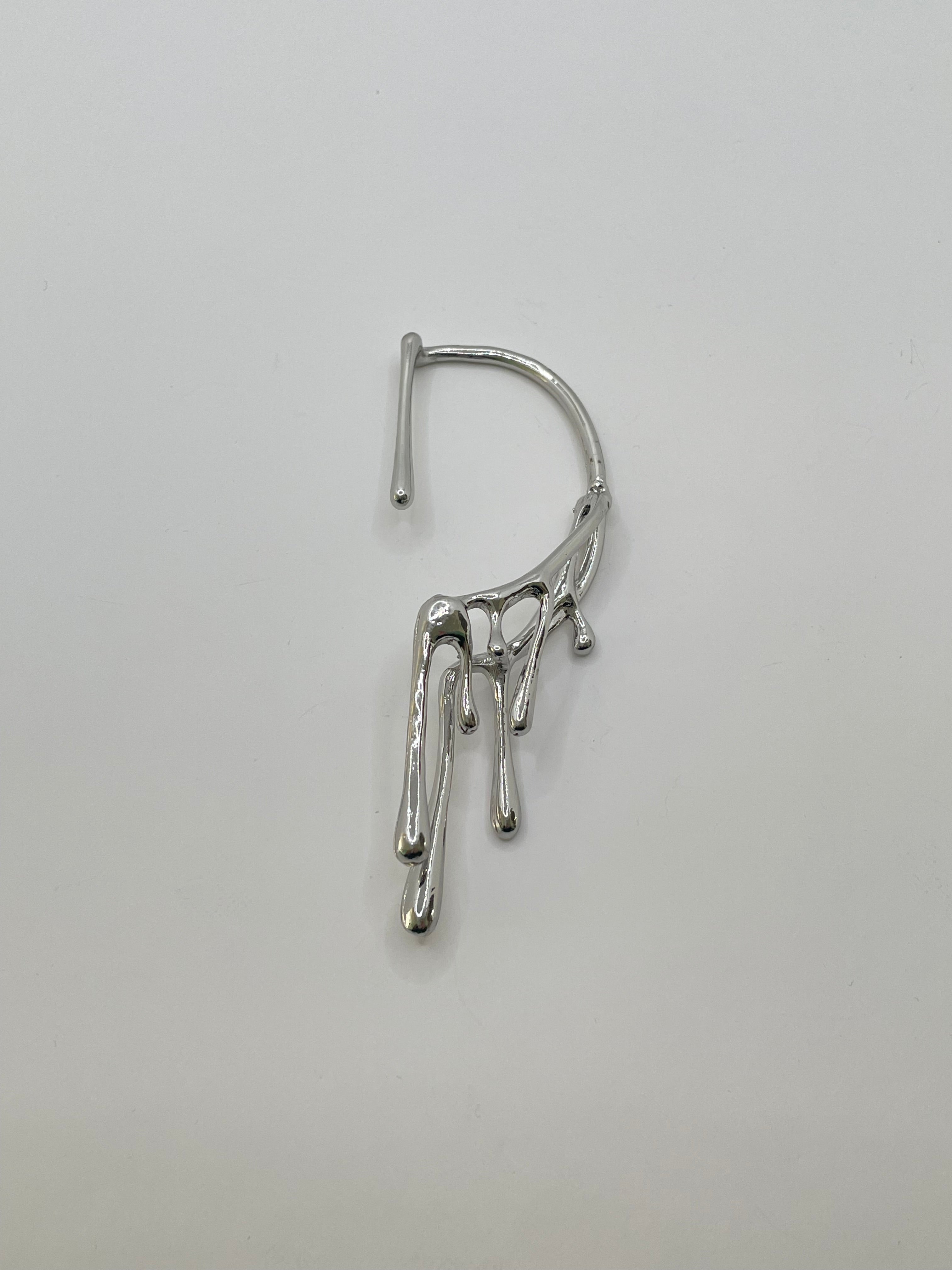 Kat Silver Drip Drip Ear Cuff Earring