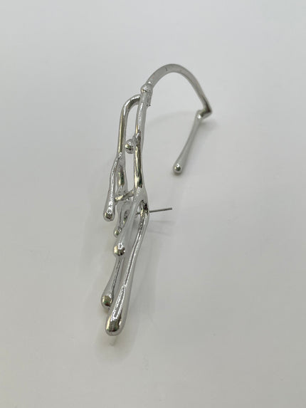 Kat Silver Drip Drip Ear Cuff Earring
