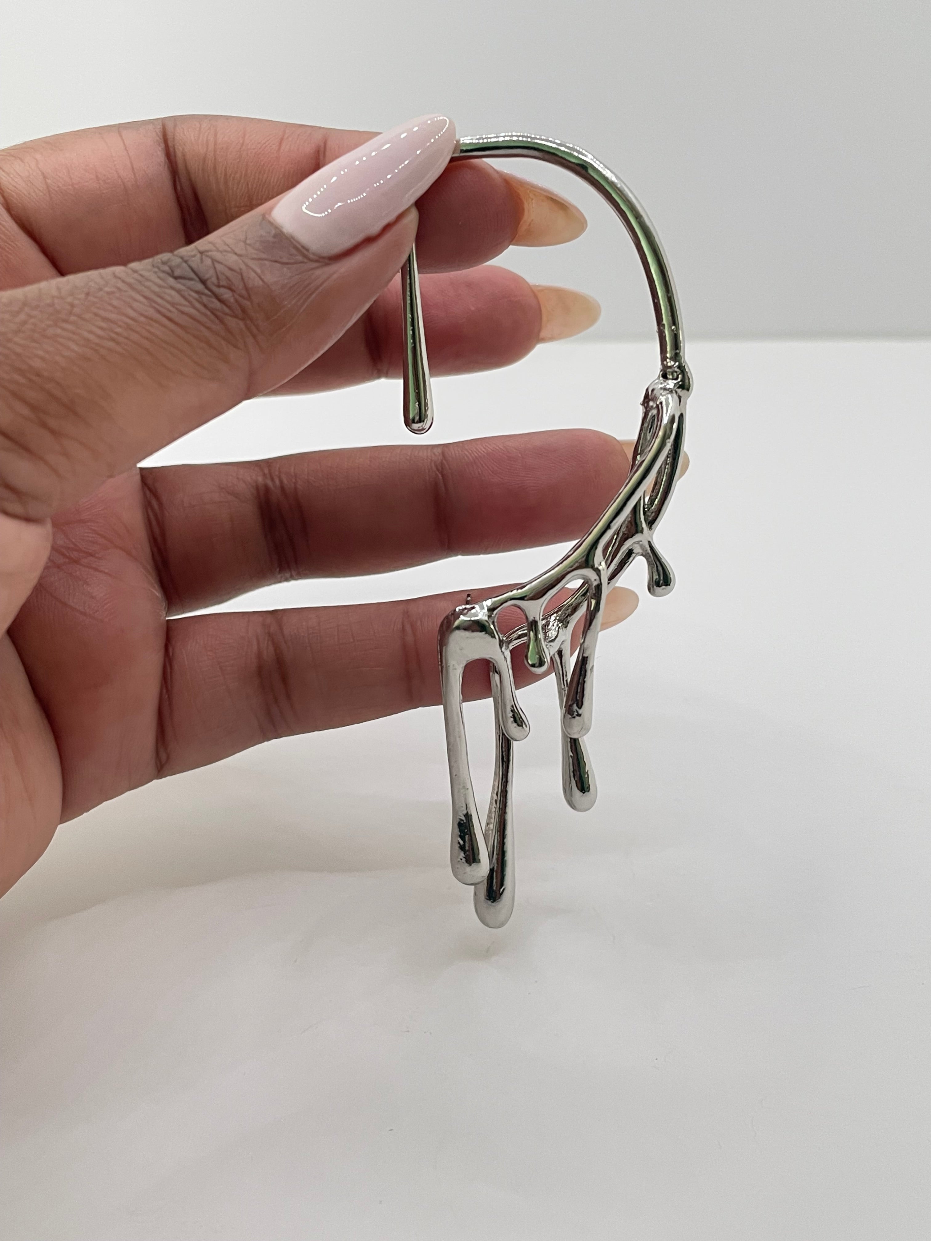 Kat Silver Drip Drip Ear Cuff Earring