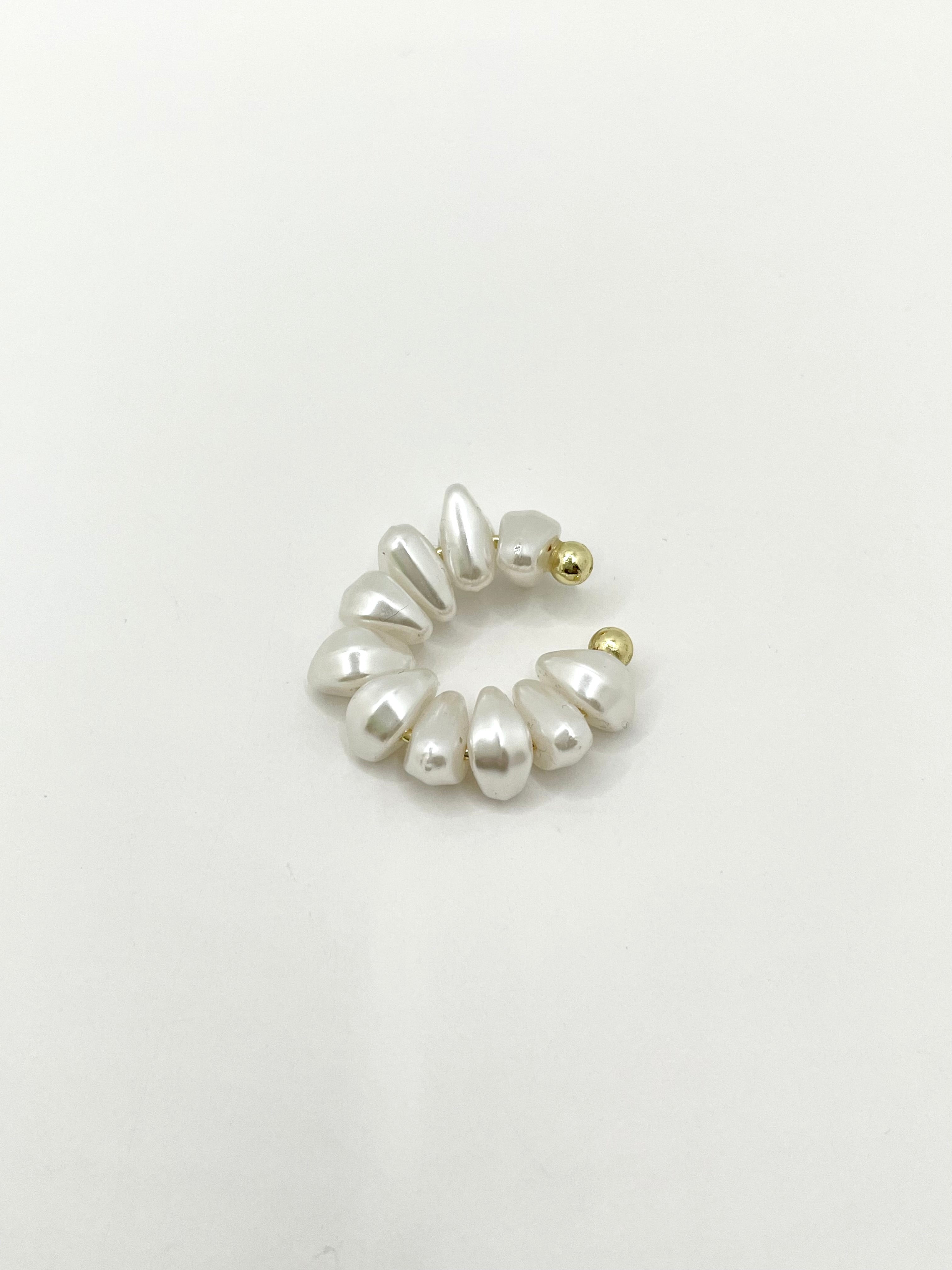Michaela Pearl Shell Effect Ear Cuffs