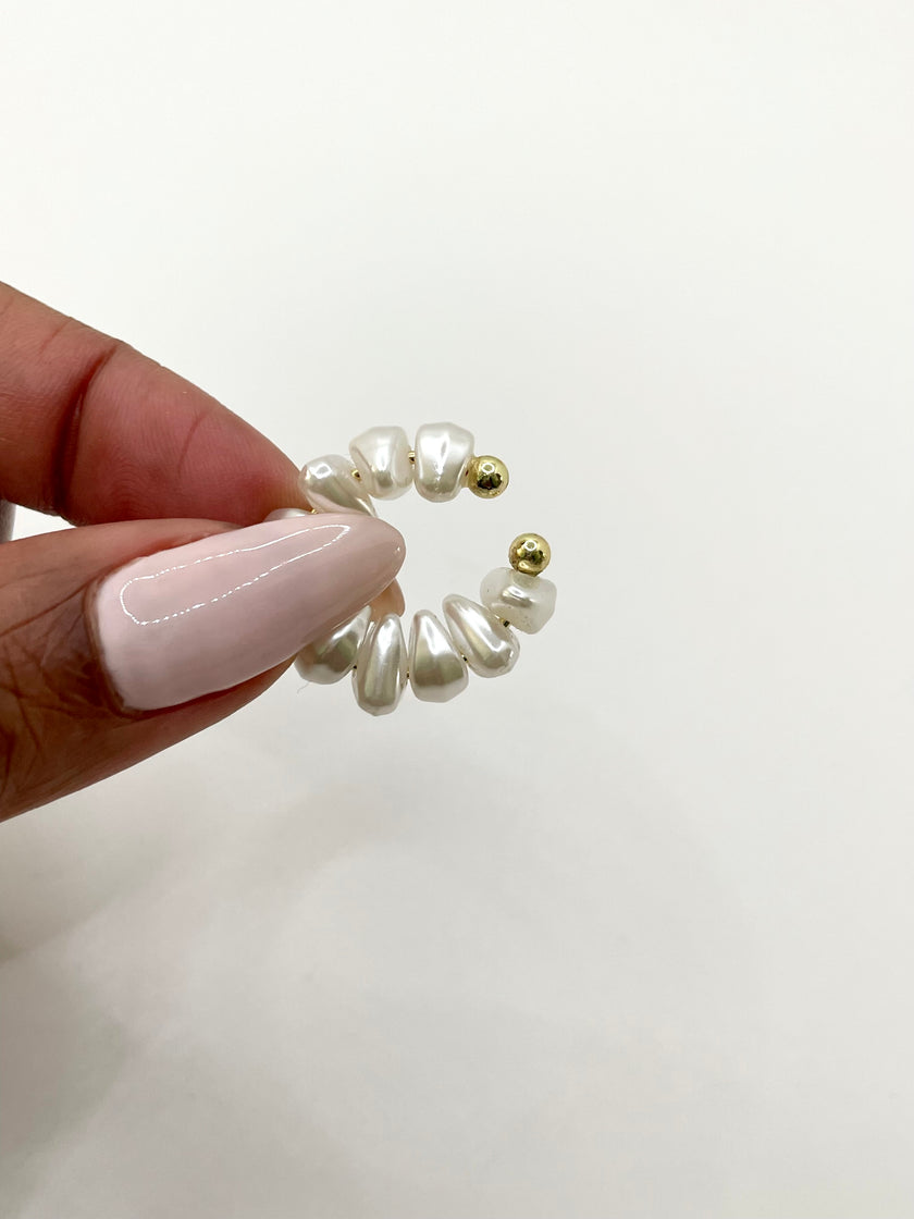 Michaela Pearl Shell Effect Ear Cuffs
