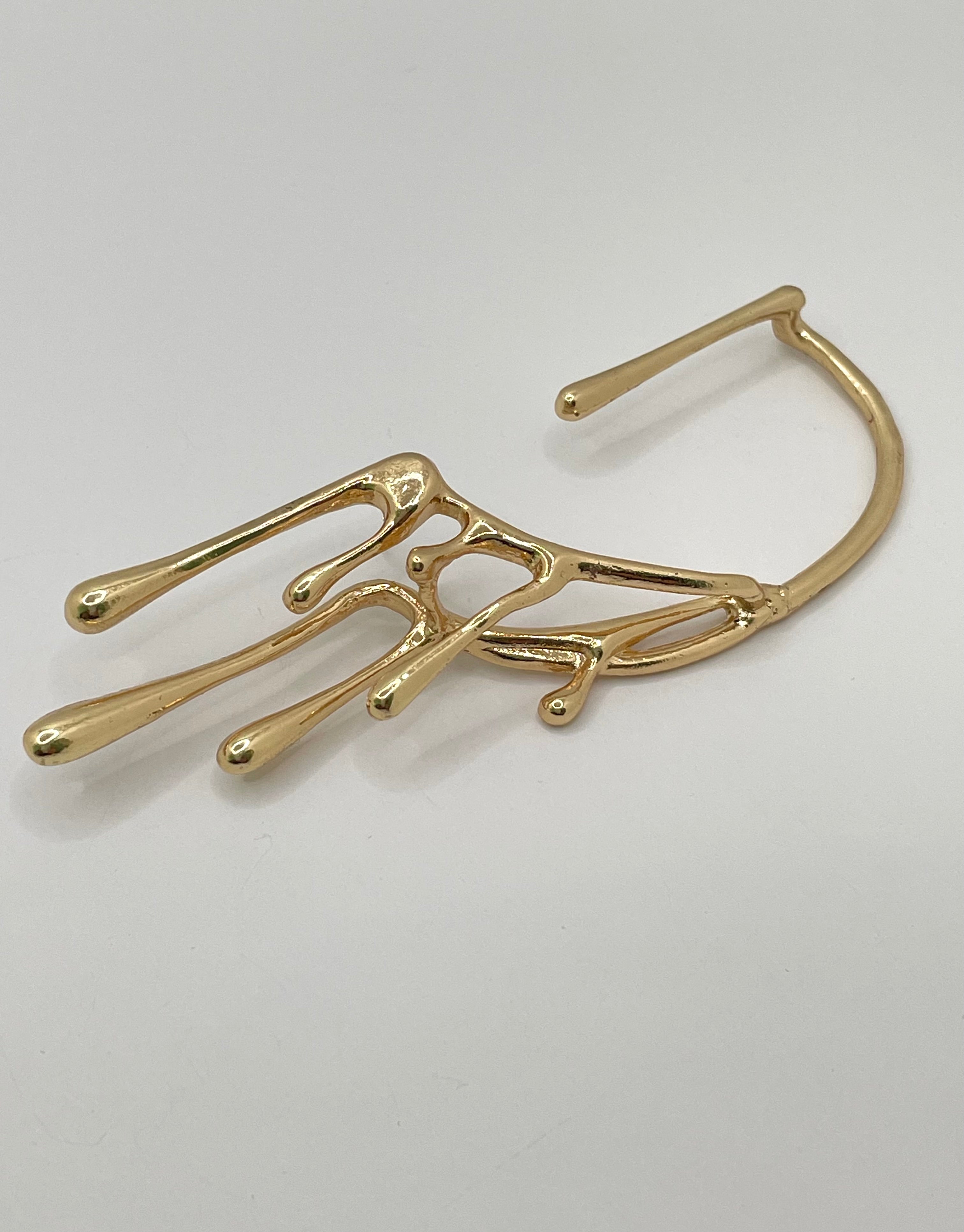 Kat Gold Drip Drip Ear Cuff Earring