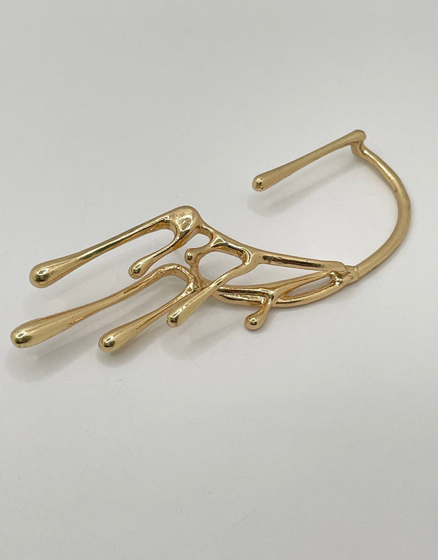 Kat Gold Drip Drip Ear Cuff Earring