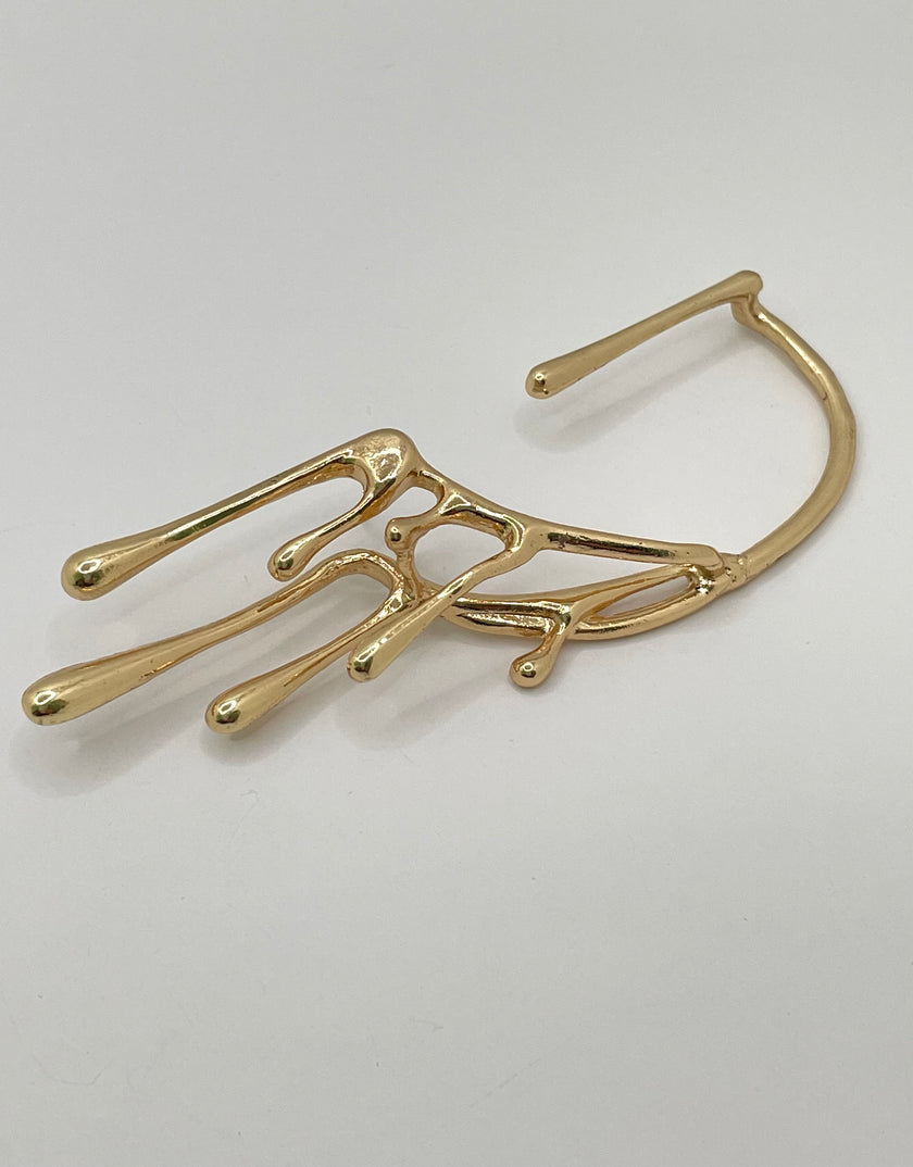 Kat Gold Drip Drip Ear Cuff Earring
