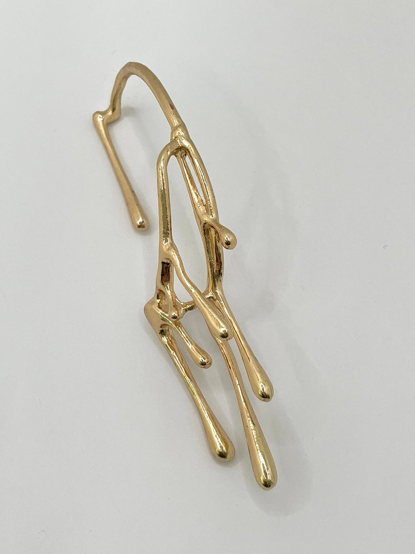 Kat Gold Drip Drip Ear Cuff Earring