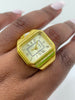 Joshau Double Gold Rectangle Face Expander Watch Ring
