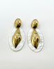 Whitney Gold Stainless Steel Shell Drop Earring