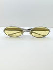 Oratile Silver Minimalist Oval Metal Sunglasses