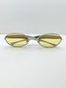 Oratile Silver Minimalist Oval Metal Sunglasses