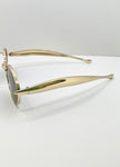 Oratile Gold Minimalist Oval Metal Sunglasses