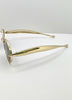 Oratile Gold Minimalist Oval Metal Sunglasses