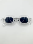 Justina Modern Style Transparent Green Sunglasses