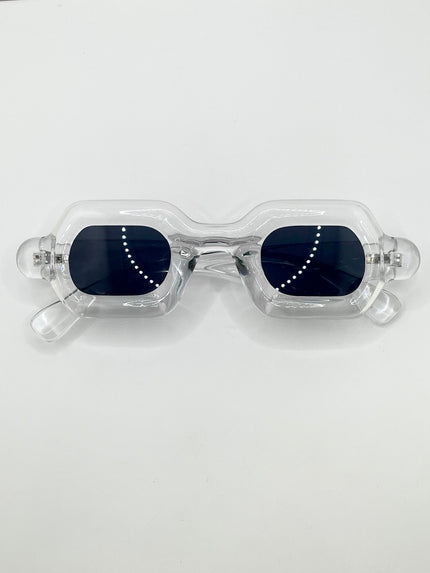 Justina Modern Style Transparent Green Sunglasses