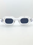 Justina Modern Style Transparent Green Sunglasses