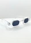 Justina Modern Style Transparent Green Sunglasses