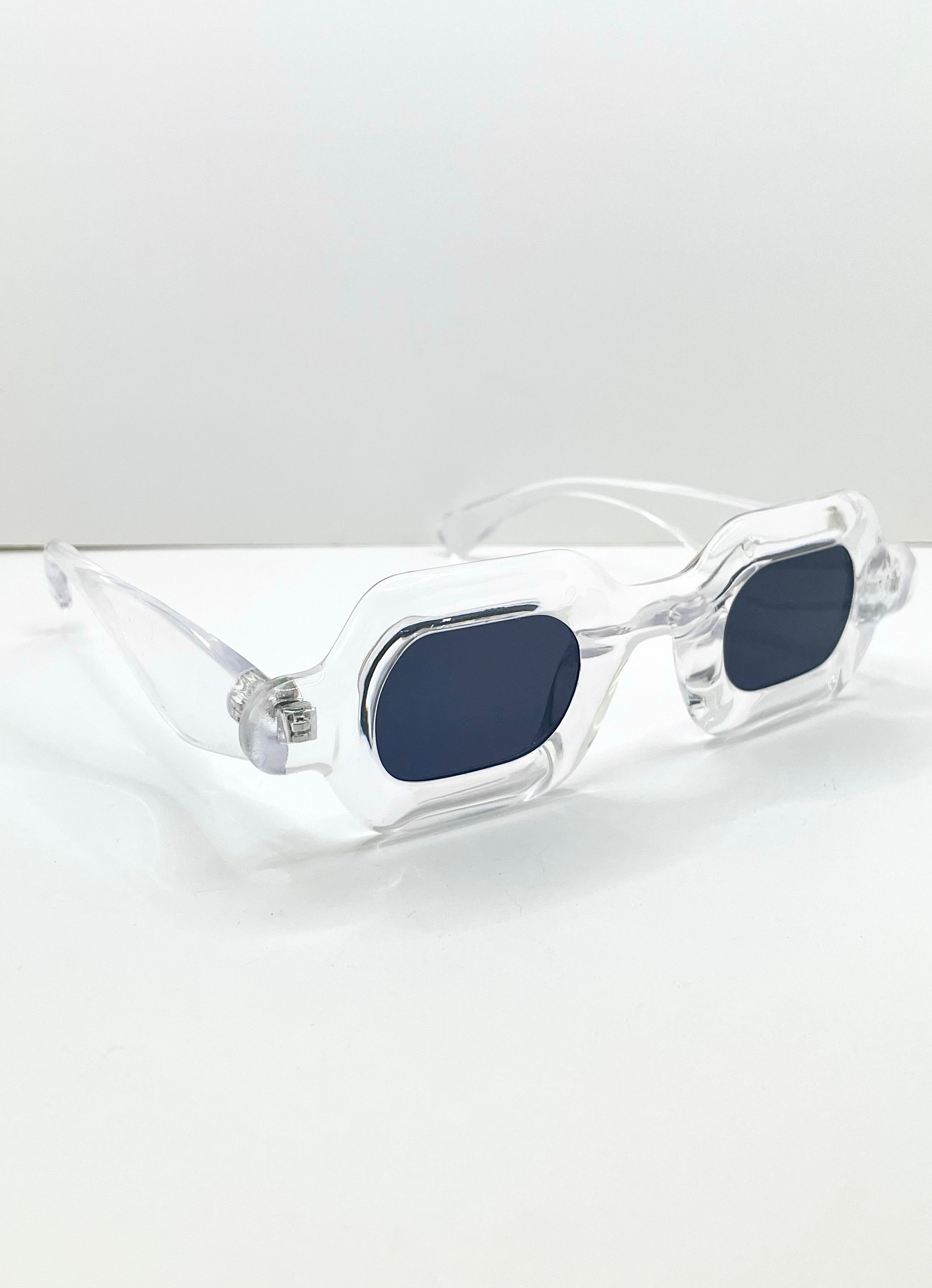 Justina Modern Style Transparent Green Sunglasses