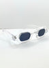 Justina Modern Style Transparent Green Sunglasses