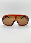 Katlego Oversized Brown & Tea Aviator Sunglasses