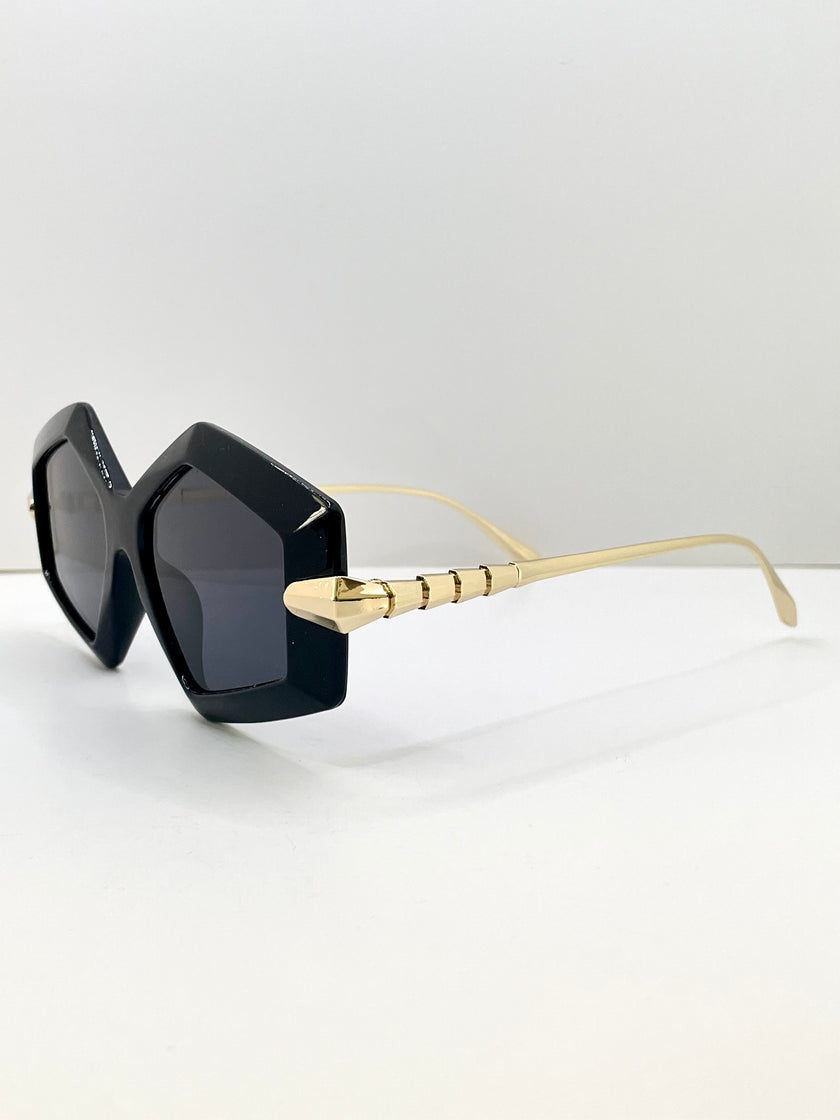 Gontse Black & Gold Tres Luxe Sunglasses