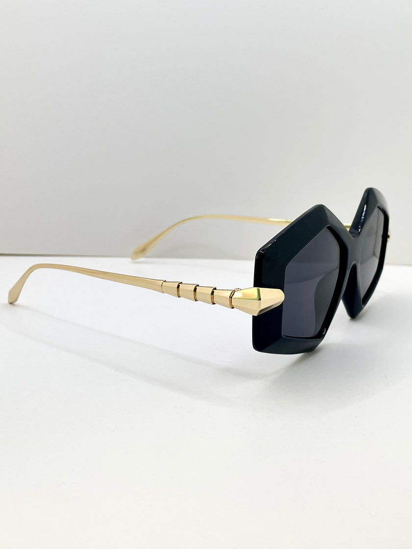 Gontse Black & Gold Tres Luxe Sunglasses