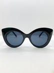 Dudu Black Vintage Cat Eye Style Sunglasses