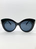 Dudu Black Vintage Cat Eye Style Sunglasses