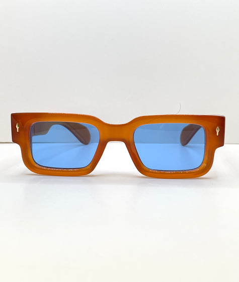 Thulisile Orange Classic Rectangle Sunglasses