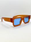 Thulisile Orange Classic Rectangle Sunglasses