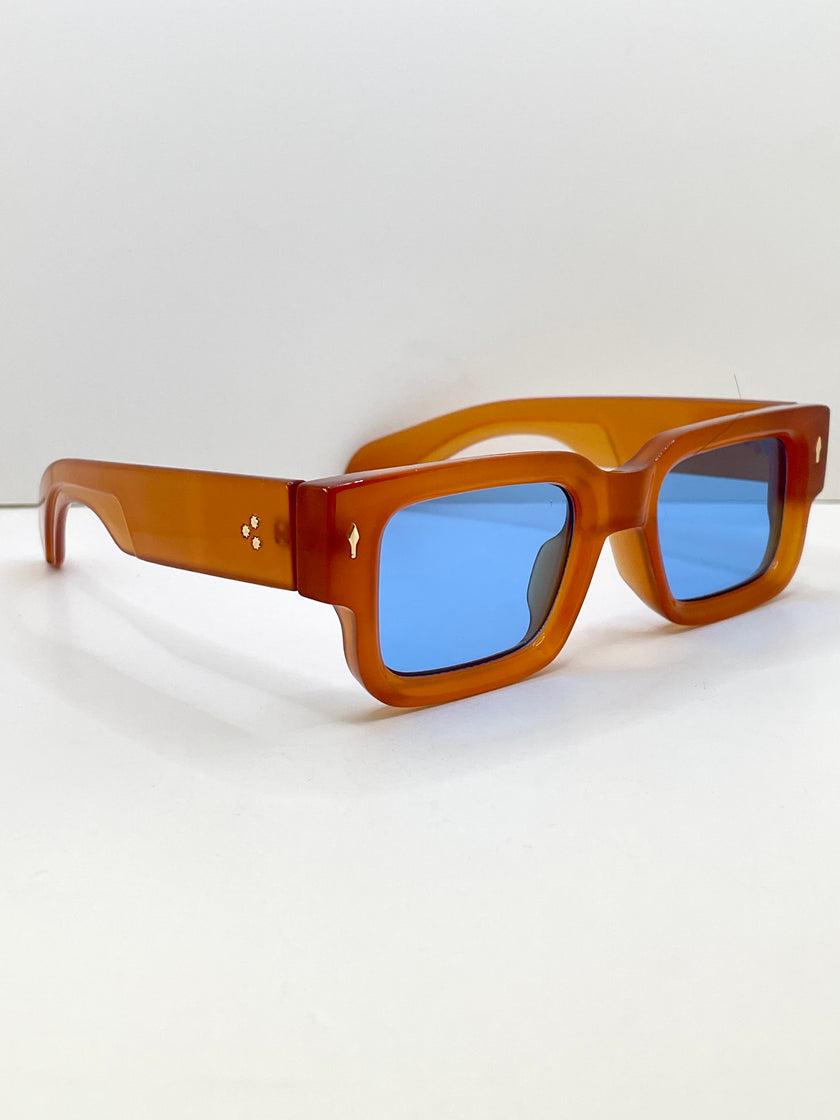 Thulisile Orange Classic Rectangle Sunglasses