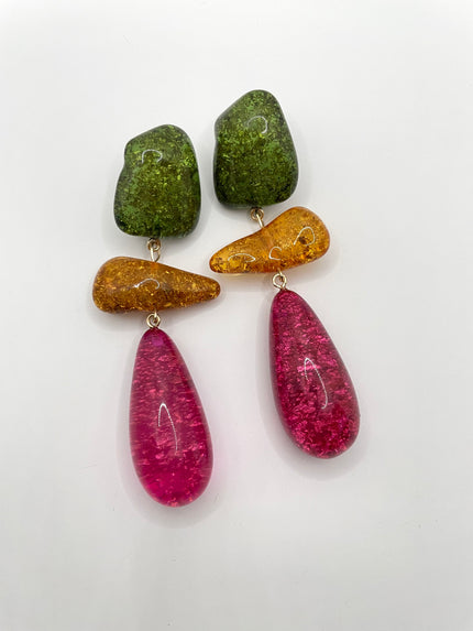 Rendani Multicoloured Sculptural Drop Earring