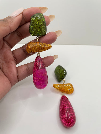 Rendani Multicoloured Sculptural Drop Earring