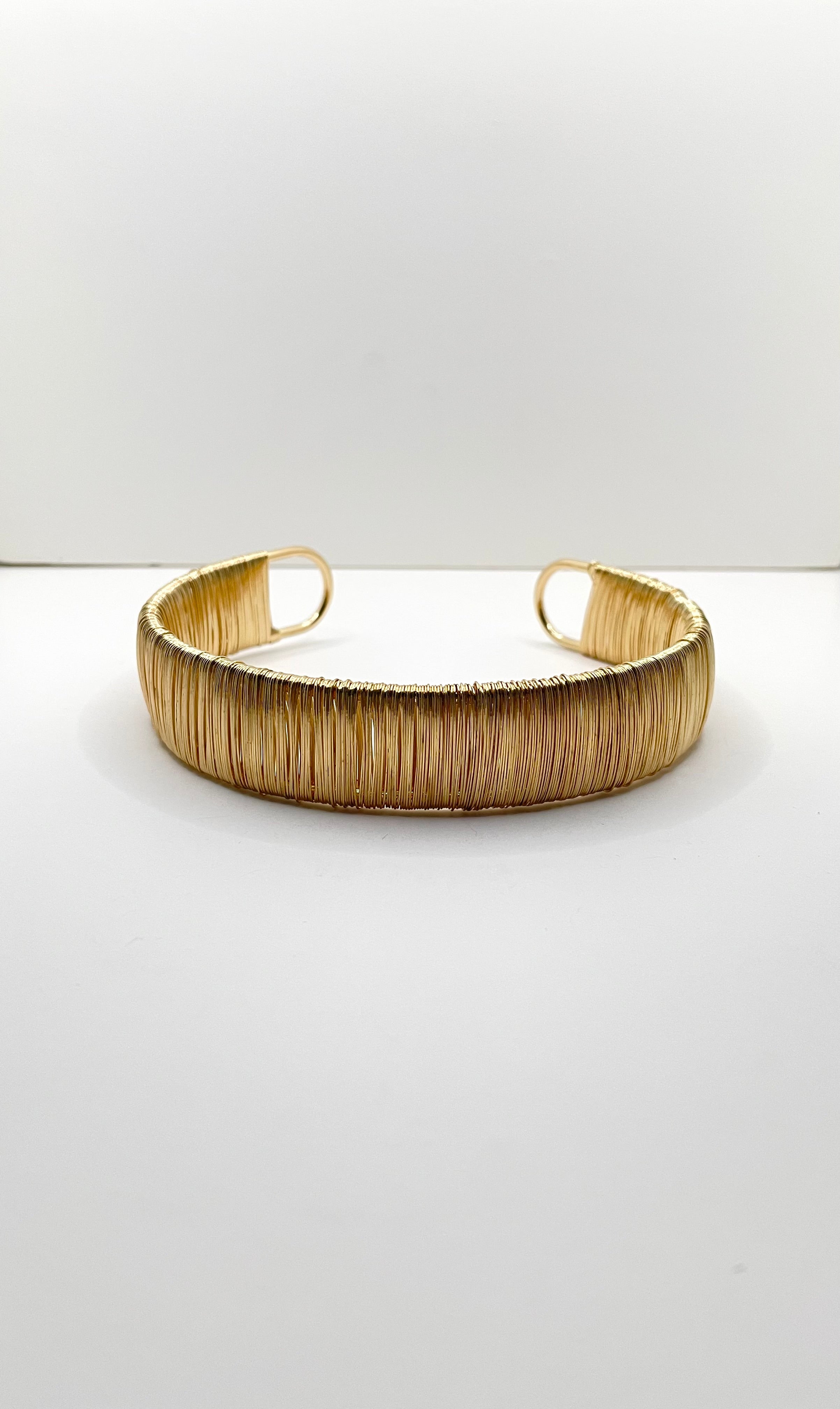 Ron Gold Thread Weave Choker Necklace