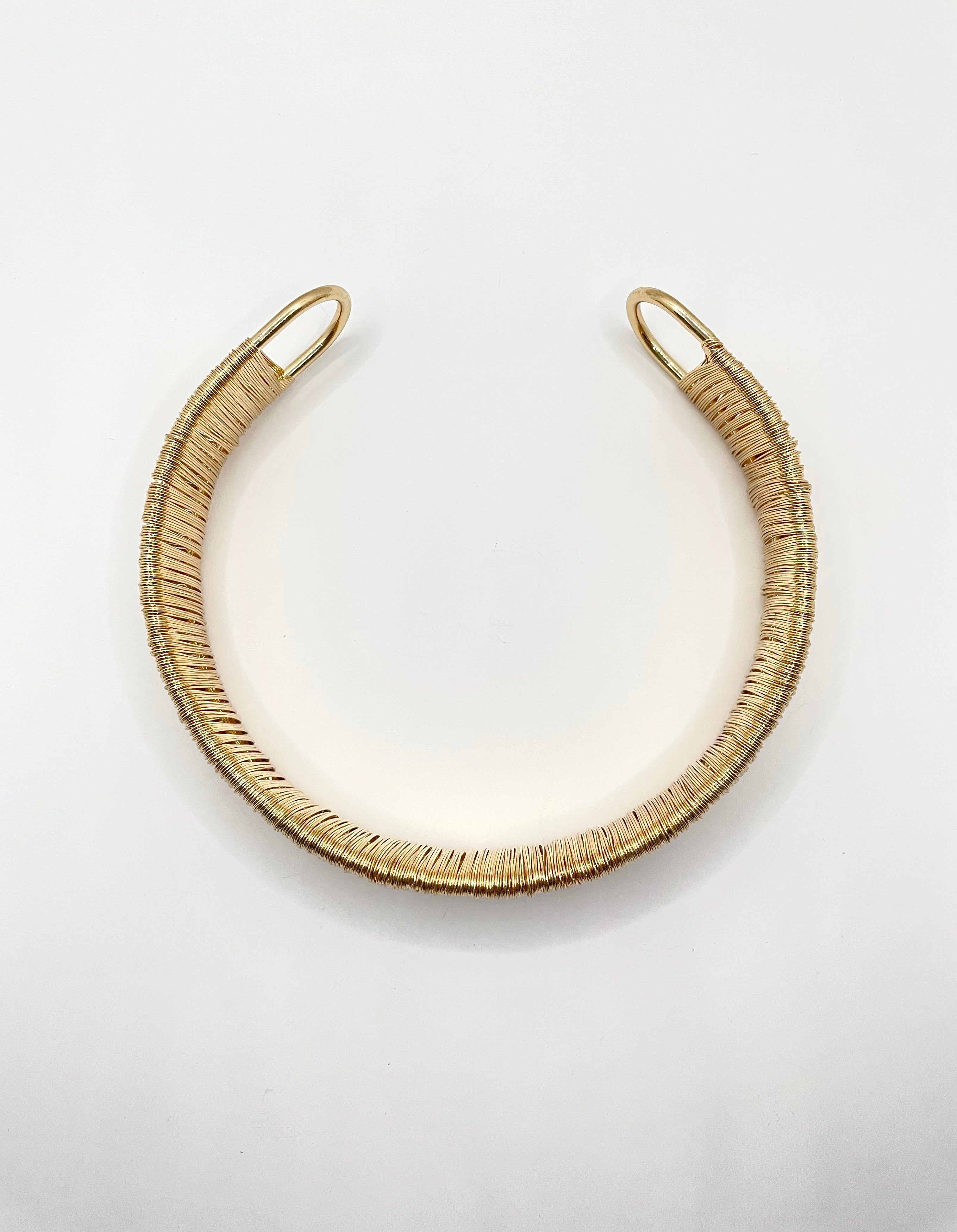 Ron Gold Thread Weave Choker Necklace