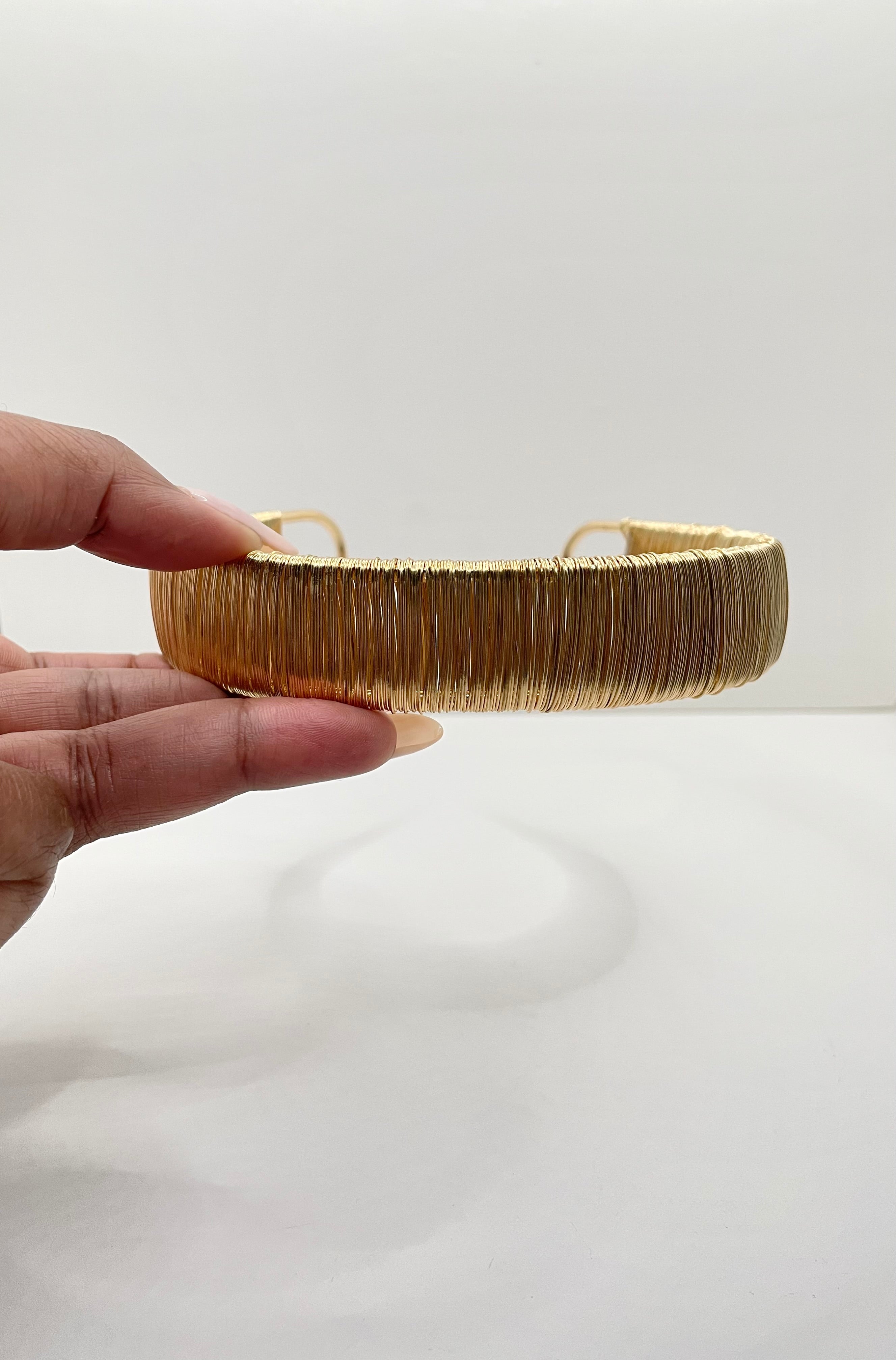 Ron Gold Thread Weave Choker Necklace