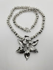 Ashlah Silver Flower Statement Necklace