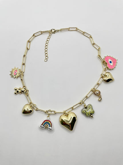 Sarah Gold Coquette Charm Short Necklace