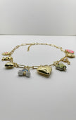 Sarah Gold Coquette Charm Short Necklace